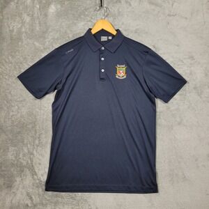 PING Mens Small Dark Navy Killarney Golf & Fishing Club Polo Shirt Sensorcool